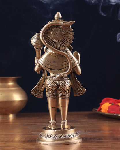 Pure Brass Standing Hanuman Ji Idol 8"