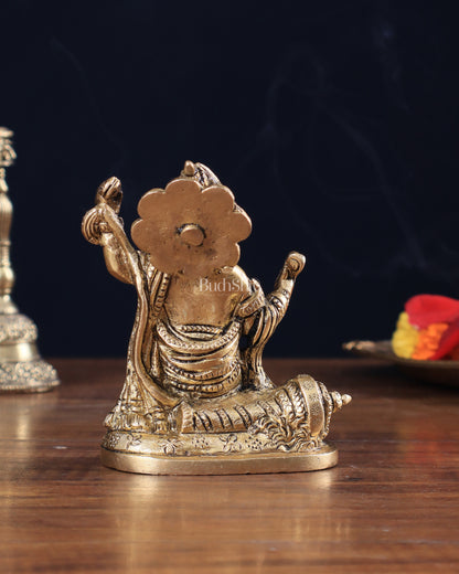 Pure Brass Bhajan Hanuman Idol 4.5"