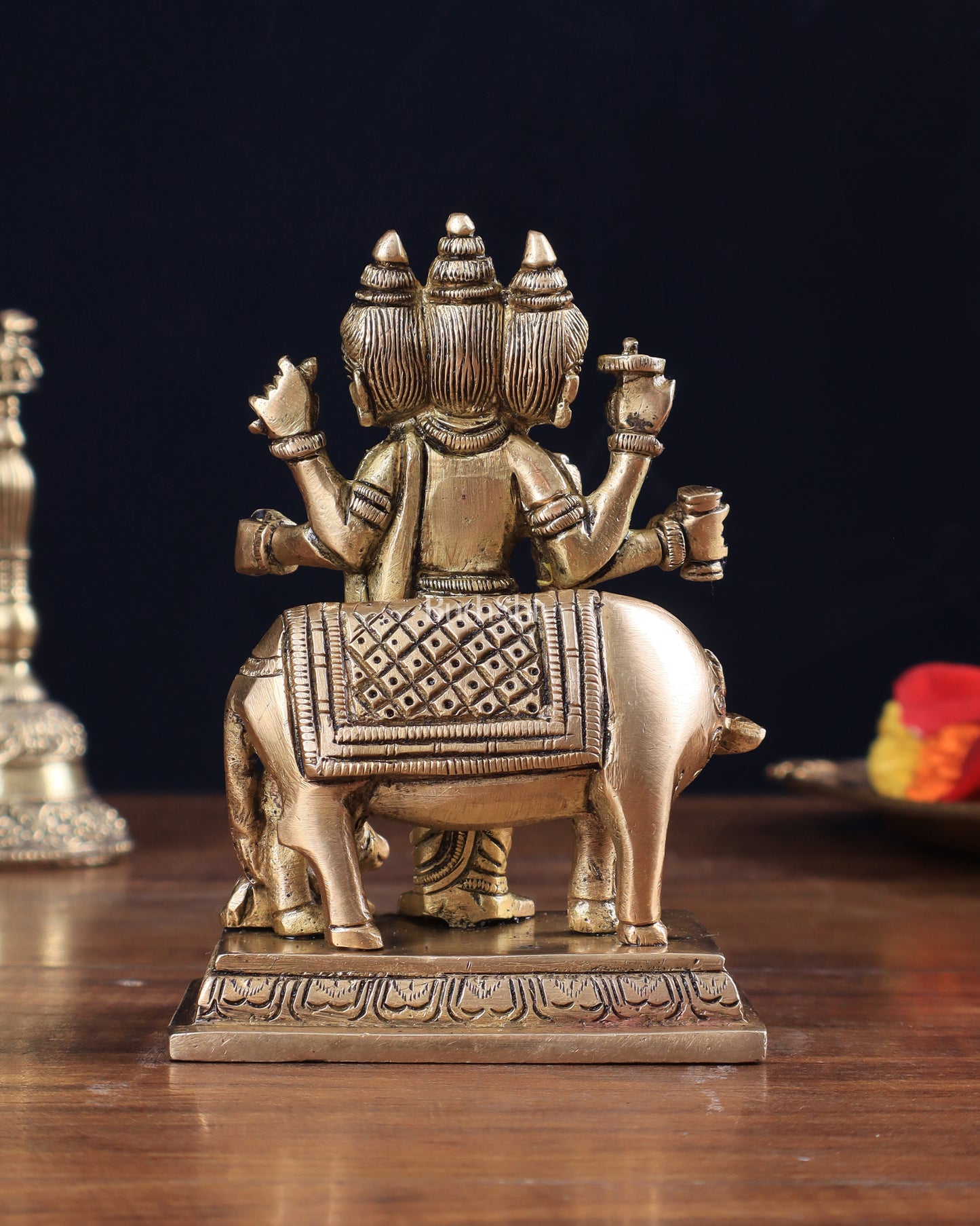 Brass Dattatreya with Dog Idol