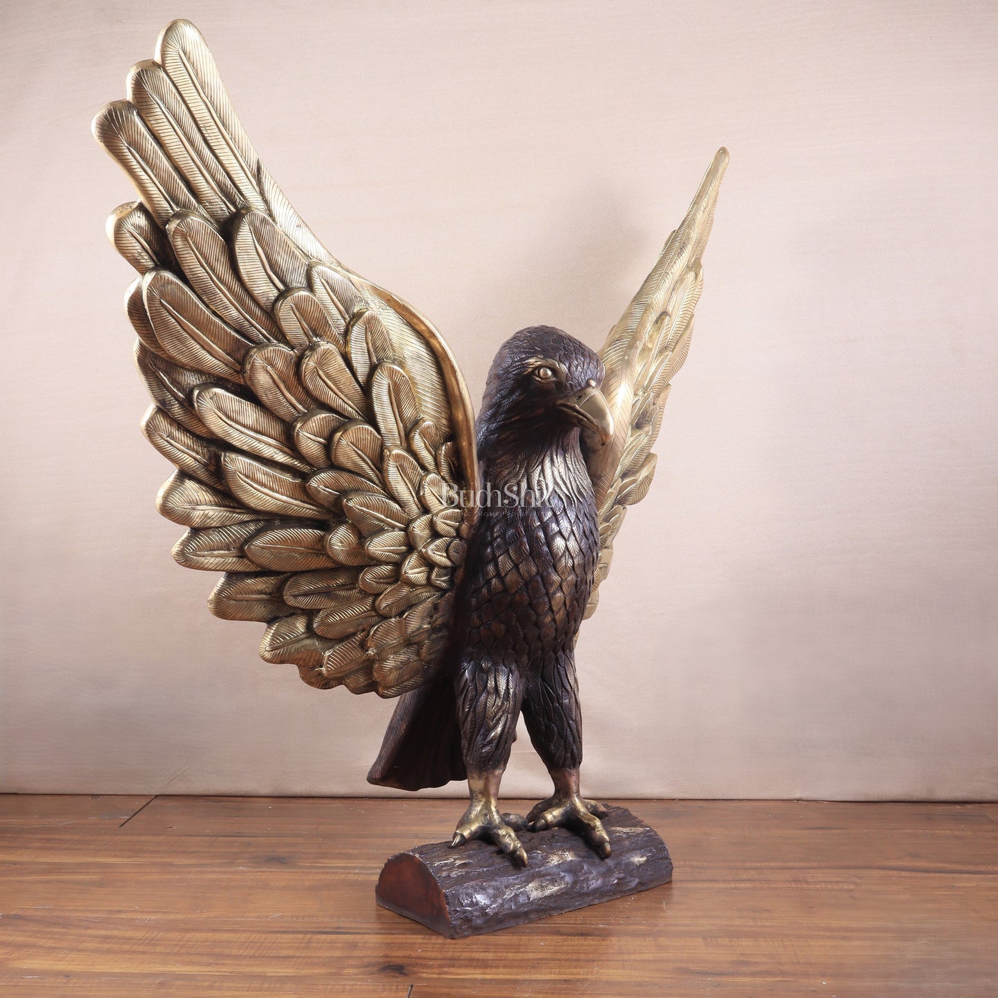 Brass Massive Eagle Jatayu with Open Wings Sculpture 41 inch