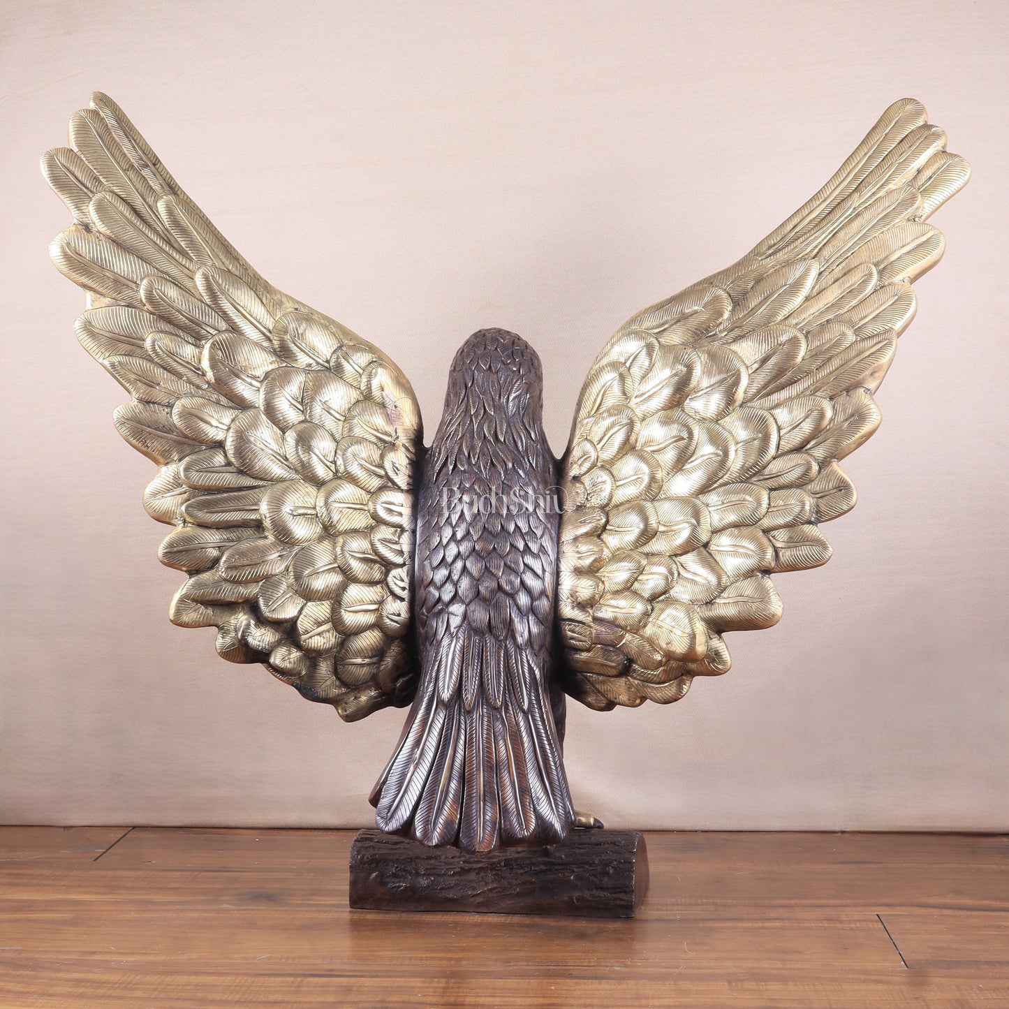 Brass Massive Eagle Jatayu with Open Wings Sculpture 41 inch