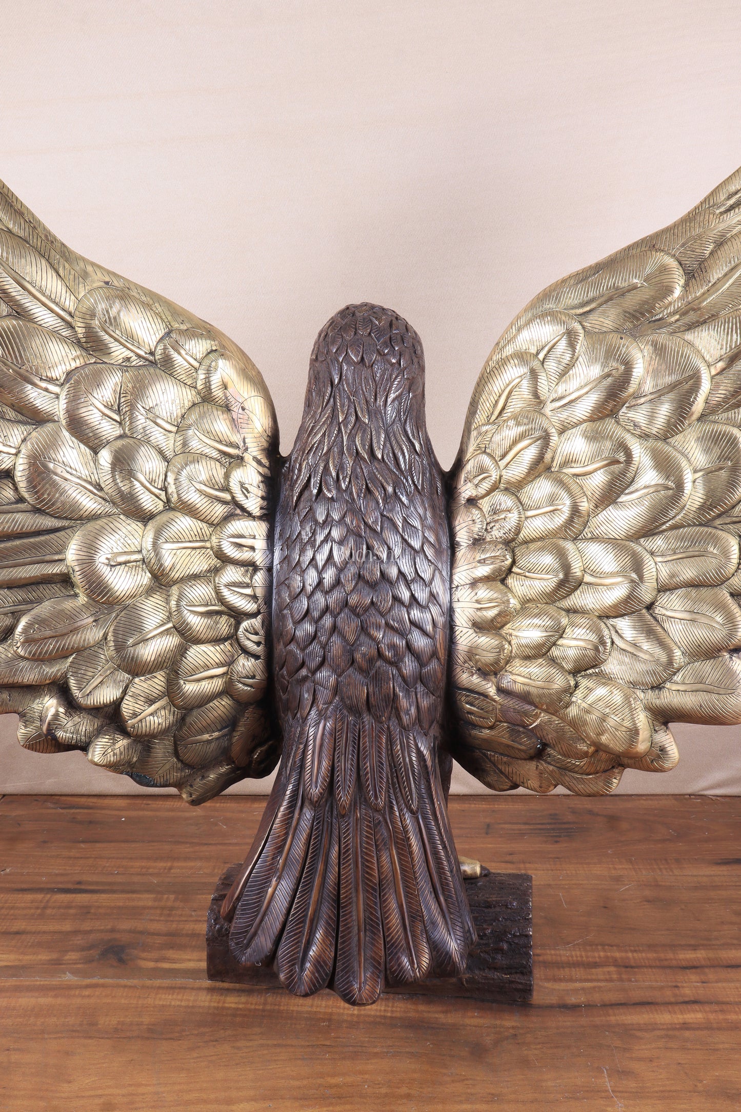 Brass Massive Eagle Jatayu with Open Wings Sculpture 41 inch