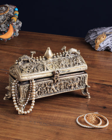 Buy Pure Brass Multipurpose Jewelry Box – Camel Design with