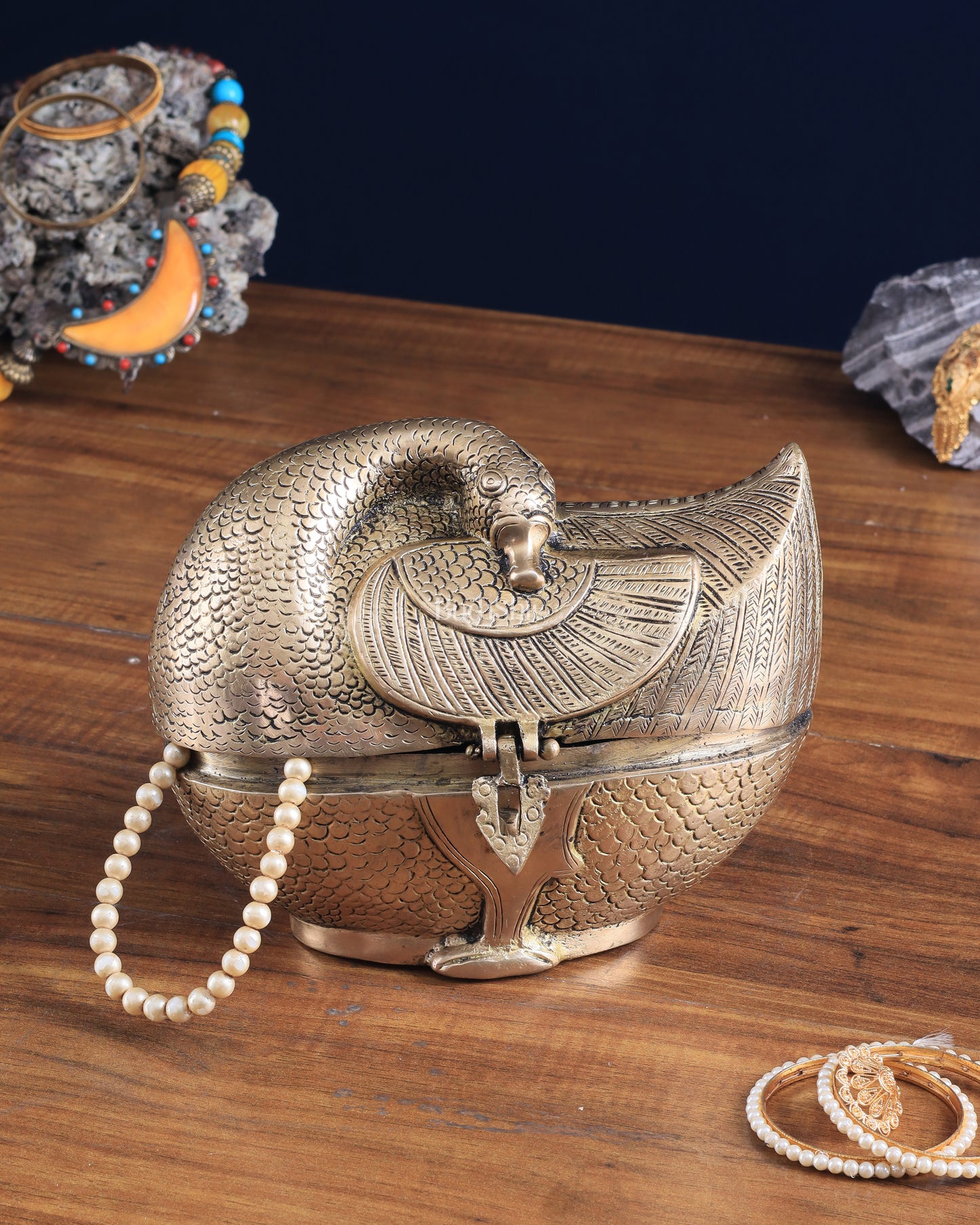 Pure Brass Unique Duck-Shaped Multipurpose Storage Box – Elegant Home Décor