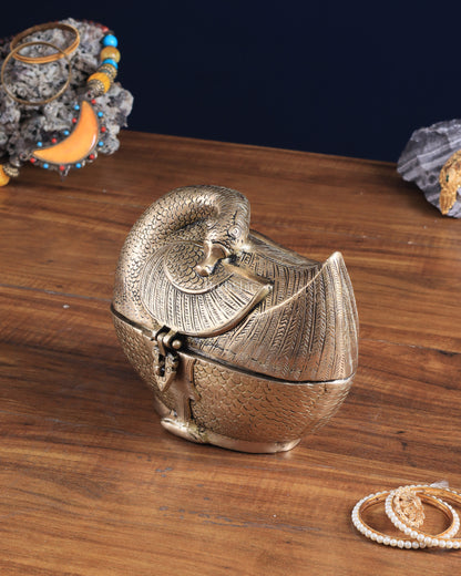 Pure Brass Unique Duck-Shaped Multipurpose Storage Box – Elegant Home Décor