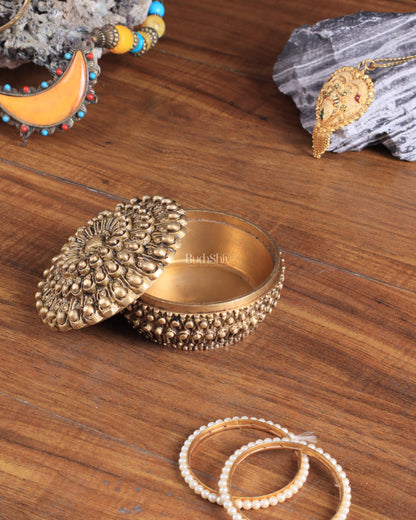 Pure Brass Mandala Design Kumkum Box / Multipurpose Box