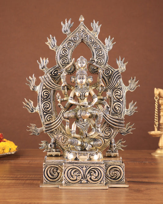 Pure Brass Superfine Goddess Kamakhya Devi Statue 12"