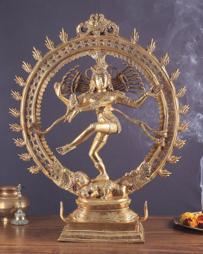 Brass Superfine Lord Nataraja Finely Crafted Statue 24.5"