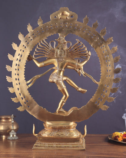 Brass Superfine Lord Nataraja Finely Crafted Statue 24.5"