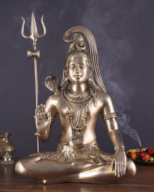 Lord Shiva Brass Idol gangadhar - 20"