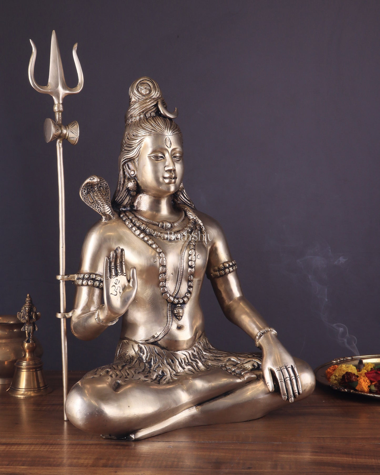 Lord Shiva Brass Idol enhanced - 20"