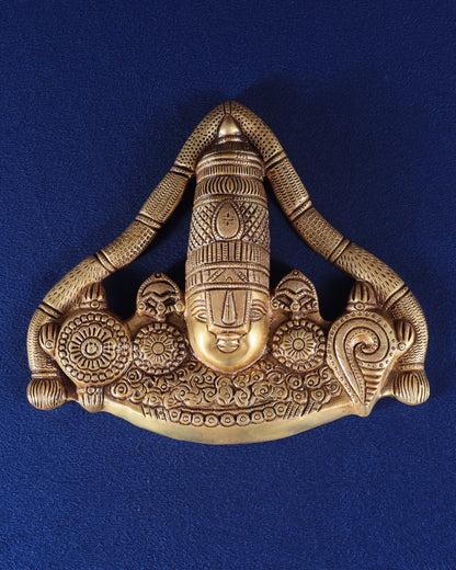 Pure Brass Lord Venkateshwara Tirupati Balaji face Wall Hanging 10 inch