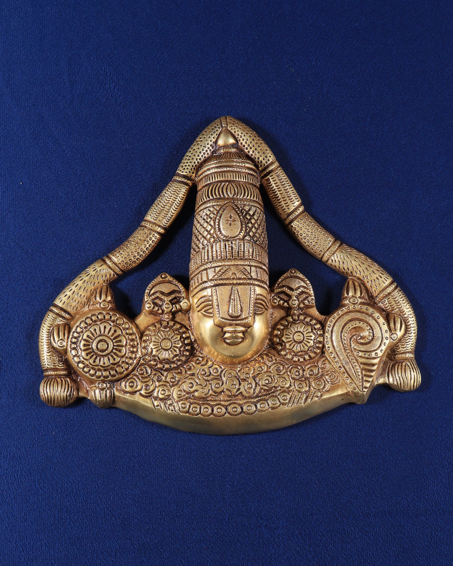 Pure Brass Lord Venkateshwara Tirupati Balaji face Wall Hanging 10 inch