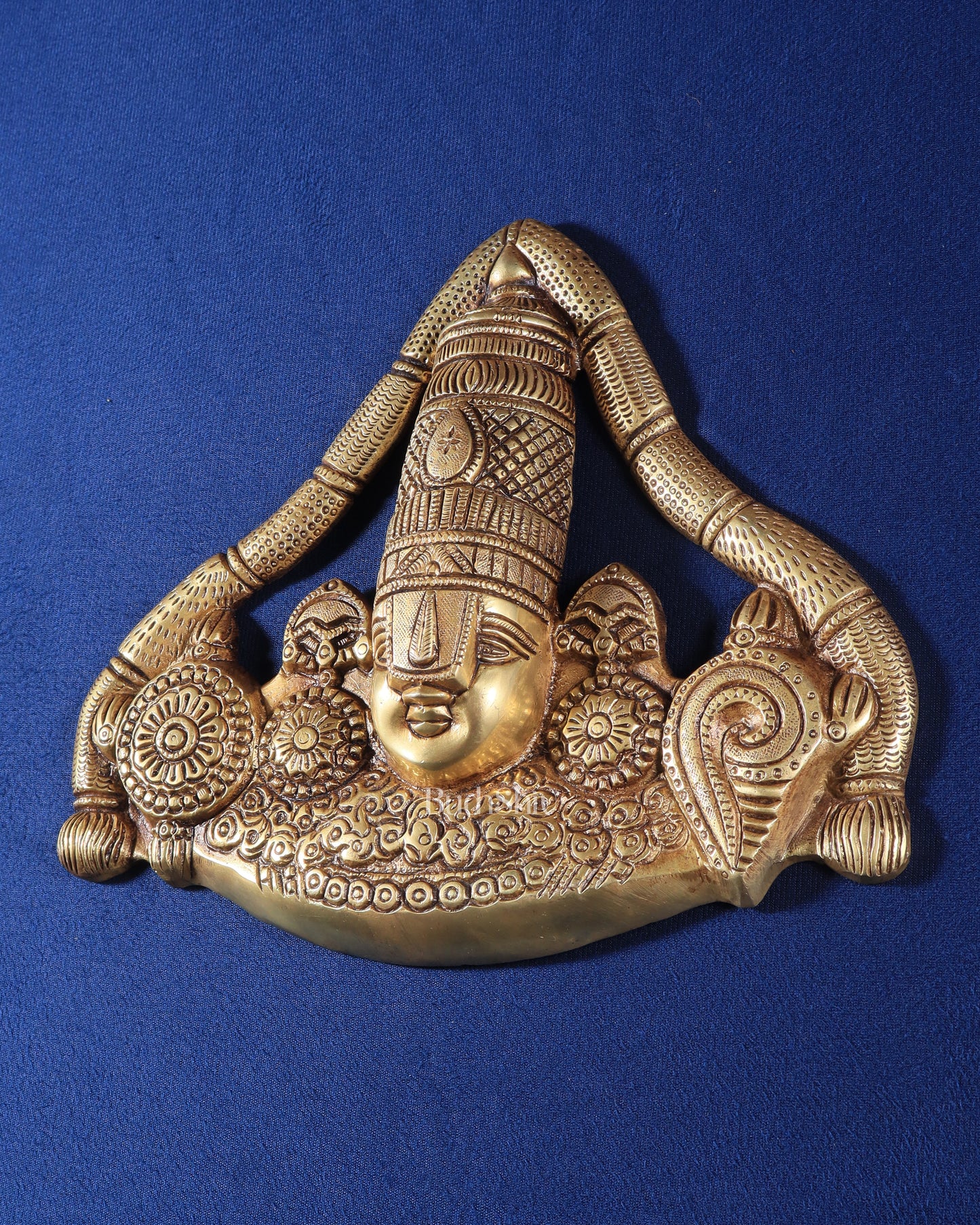 Pure Brass Lord Venkateshwara Tirupati Balaji face Wall Hanging 10 inch