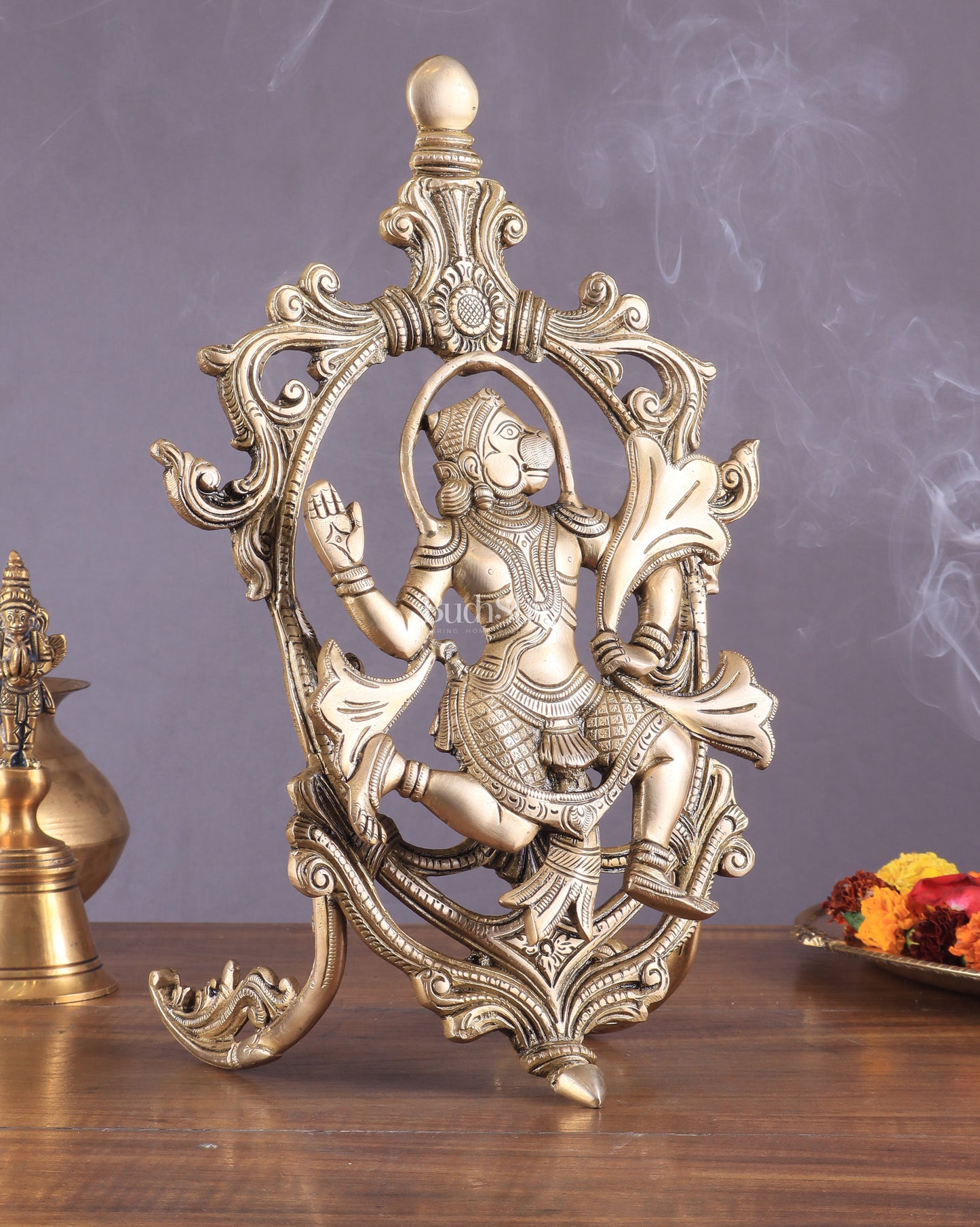 Pure Brass Lord Hanuman Table Accent 12"