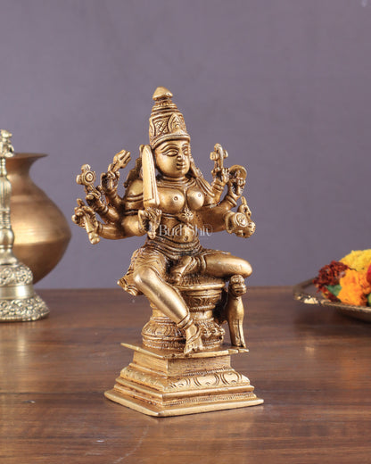 Brass Superfine Mariamman Shakti Idol 6.5"