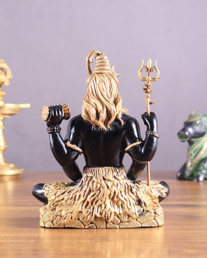 Brass Superfine Lord Shiva in Meditation (Dhyaan Mudra) Statue 6"