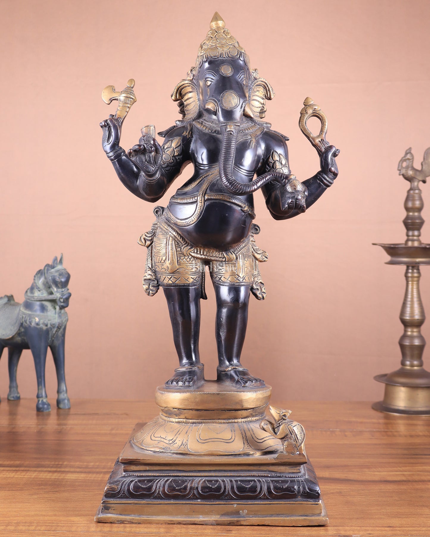 Brass standing  Lord Ganesha Statue - 20 Inch