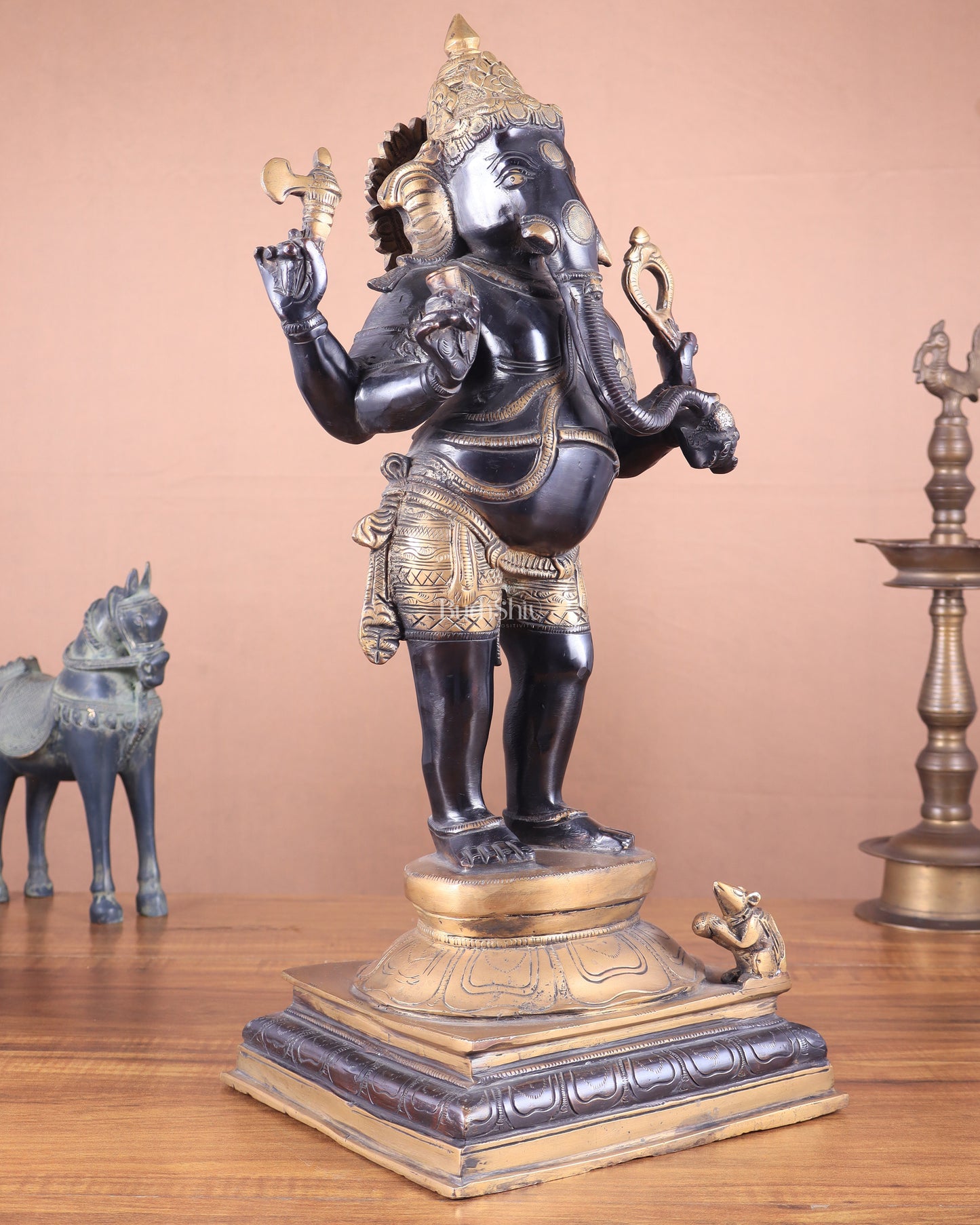 Brass standing  Lord Ganesha Statue - 20 Inch