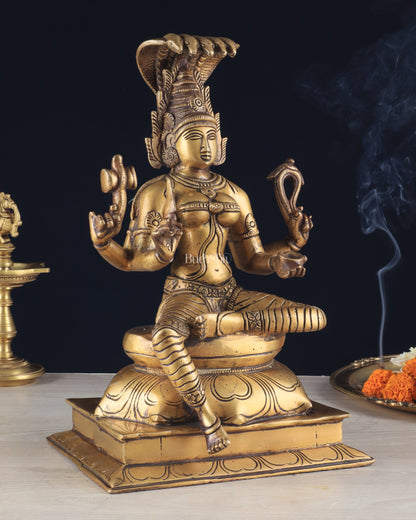 Brass Unique Mariamman Idol – Divine Goddess Statue (12 Inches)