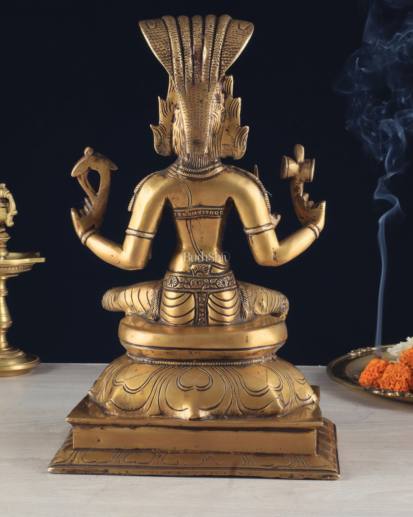 Brass Unique Mariamman Idol – Divine Goddess Statue (12 Inches)