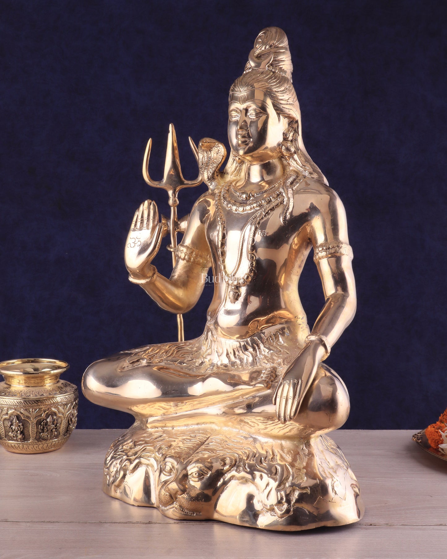 Handcrafted Pure Brass Lord Shiva Statue - 23" Glossy finish