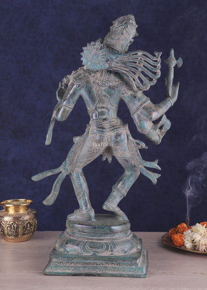 Ardhanarishvara Brass Statue Dual Tone -  Stone Finish - 24"