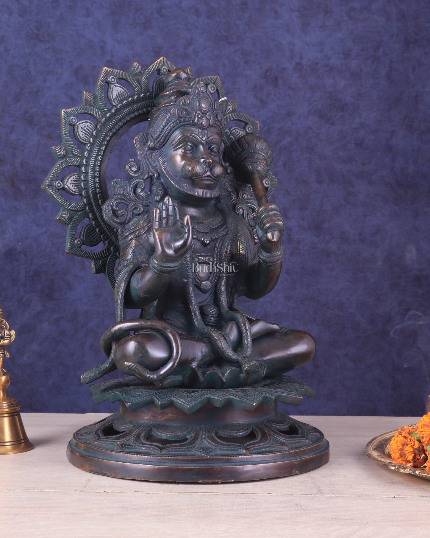 Pure Brass Vintage finish Lord Hanuman Statue - 18 inch