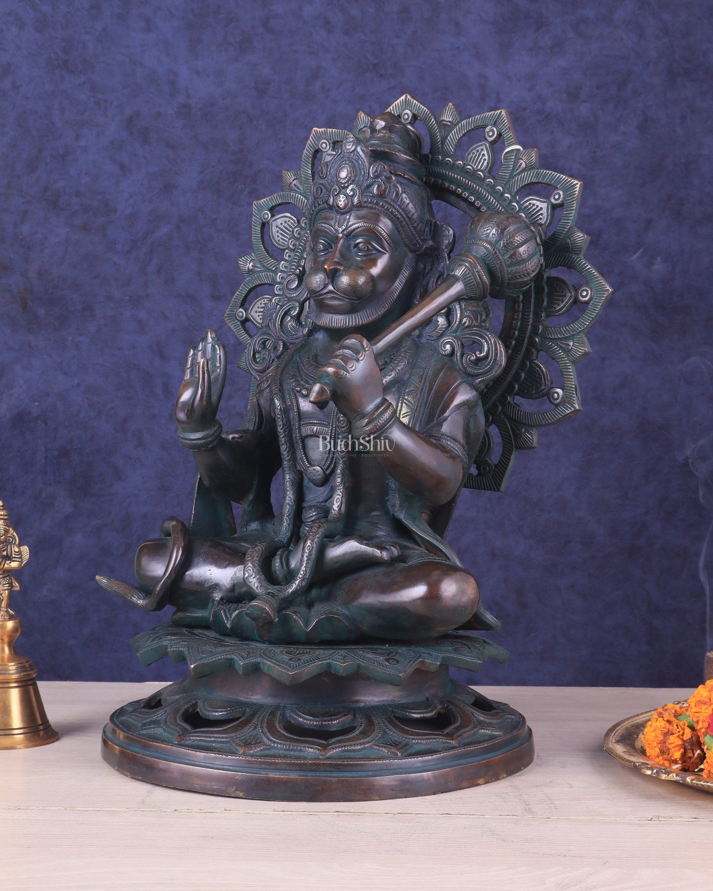 Pure Brass Vintage finish Lord Hanuman Statue - 18 inch