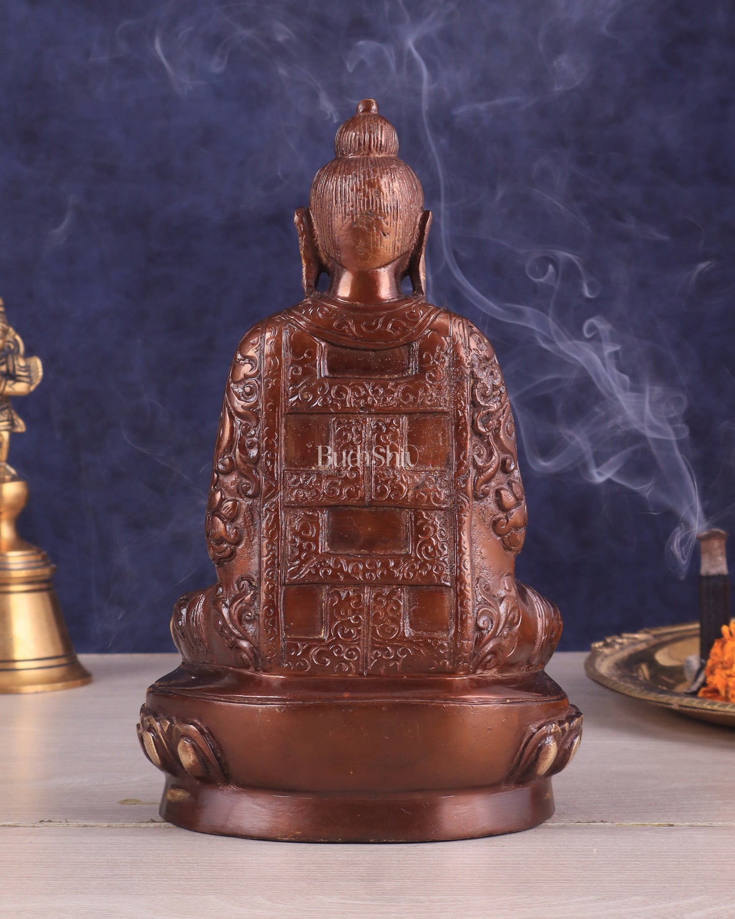 Unique Buddha in Deep Meditation Brass Statue | Premium Craftsmanship