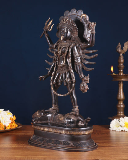 Pure Brass Kali Mata Idol - 18" Black edition