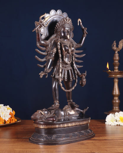 Pure Brass Kali Mata Idol - 18" Black edition