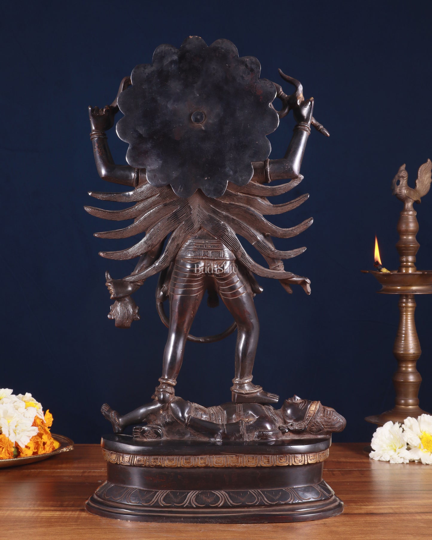 Pure Brass Kali Mata Idol - 18" Black edition