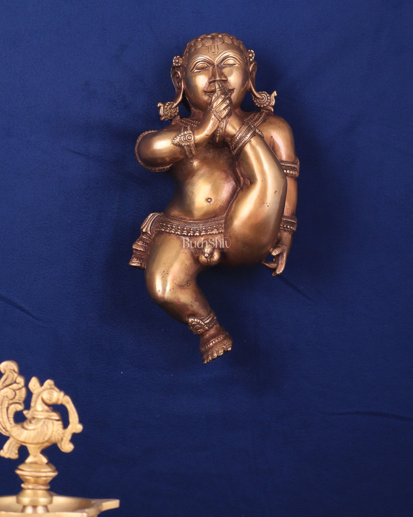 Pure Brass Wall Hanging Baby Krishna Statue