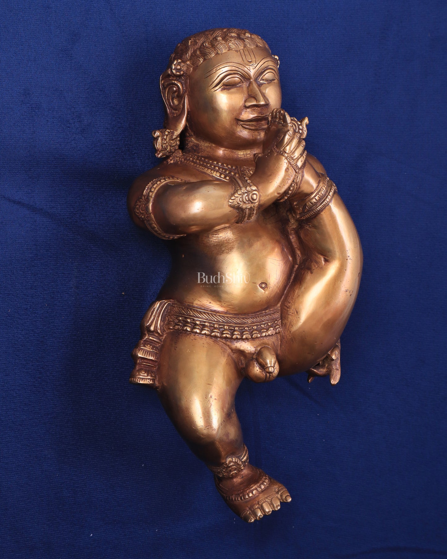 Pure Brass Wall Hanging Baby Krishna Statue