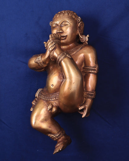 Pure Brass Wall Hanging Baby Krishna Statue