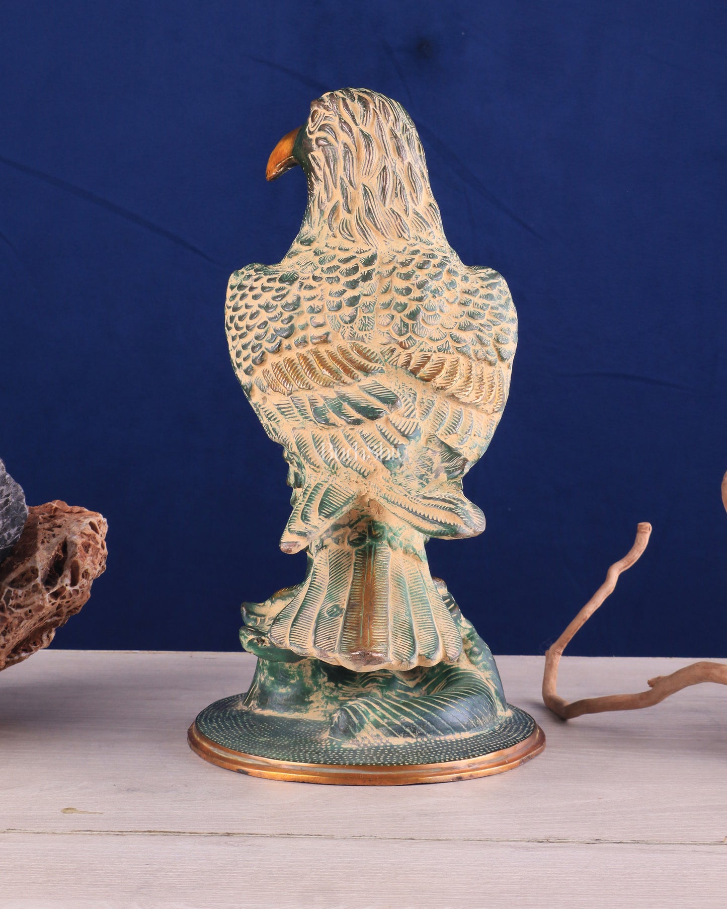 Pure Brass Eagle Statue in Antique patina | Vastu & Feng Shui 13"