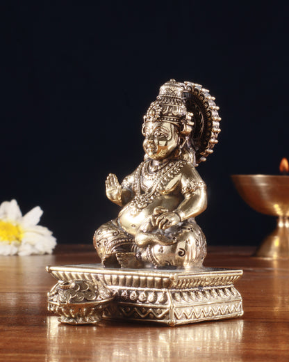 Brass Superfine Intricate Lord Kubera Idol