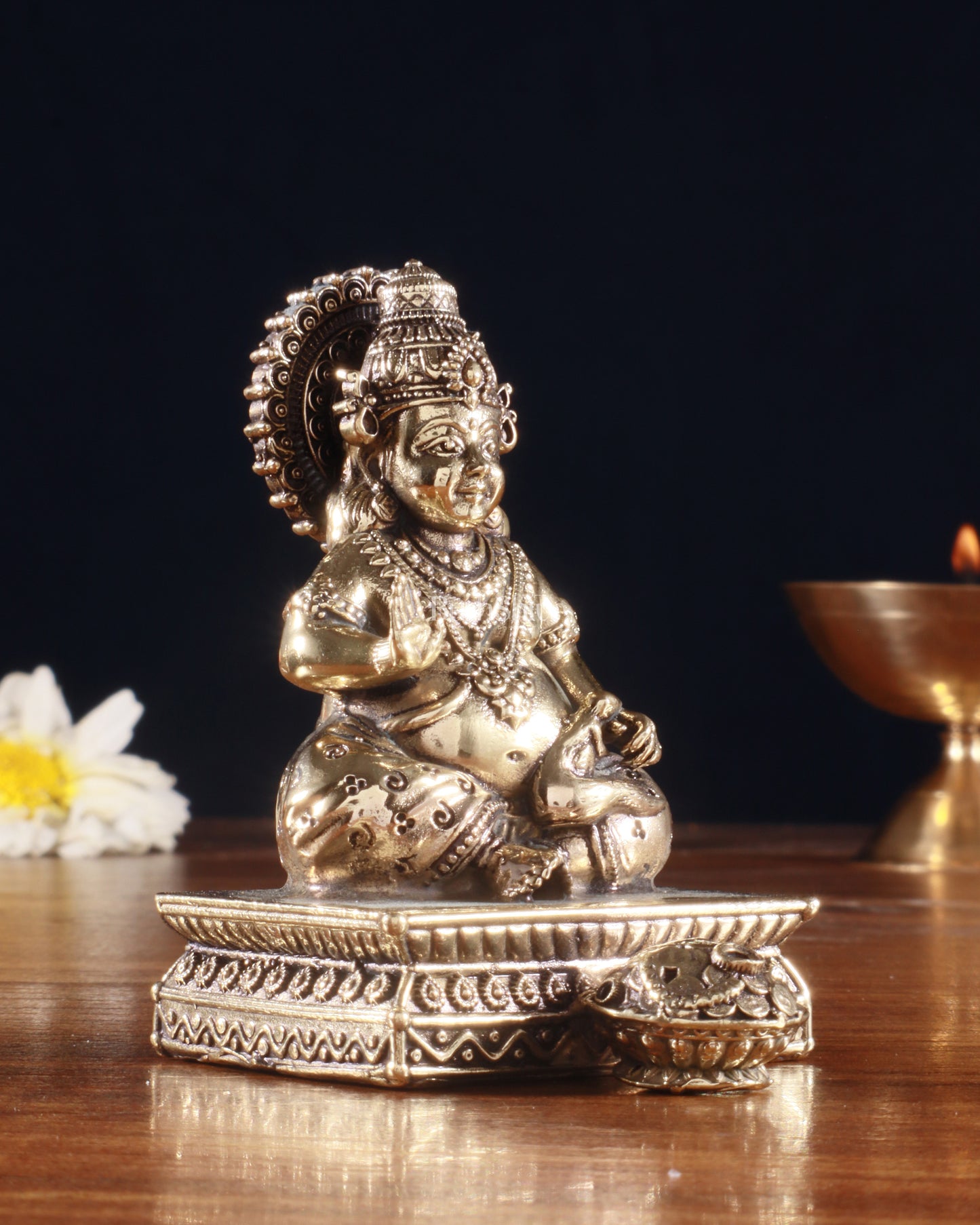 Brass Superfine Intricate Lord Kubera Idol