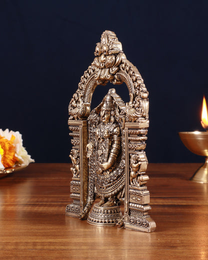 Superfine Brass Tirupati Balaji Statue - 6"