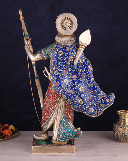 Handcrafted Brass Lord Rama Statue with Bow and Arrow – 26 Inches