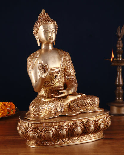 Brass Buddha aashirwad Statue 16 inch