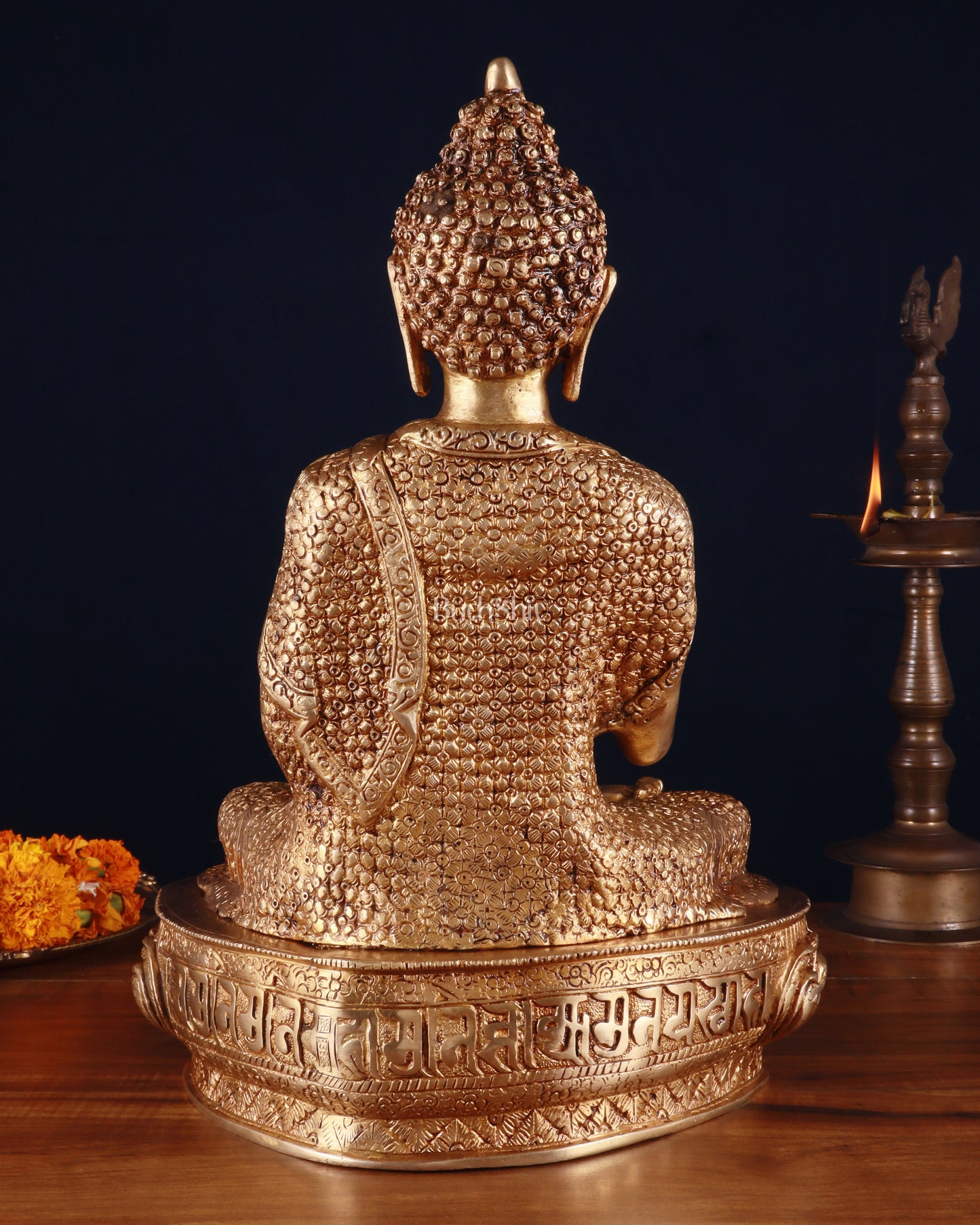 Brass Buddha aashirwad Statue 16 inch