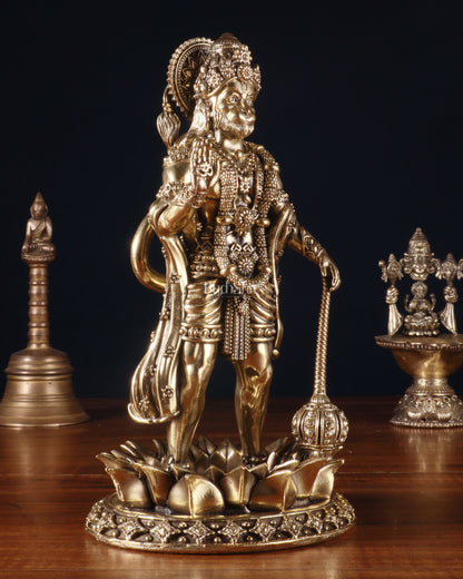 Brass Standing Hanuman Idol – Superfine Carvings