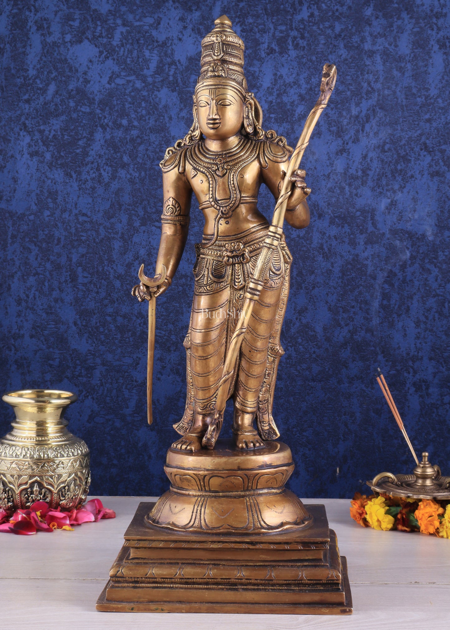 Divine Brass Lord Shri Ram Statue – 21 Inches Tall