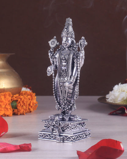 Brass Superfine Tirupati Balaji Silver-Plated Idol