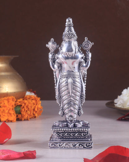 Brass Superfine Tirupati Balaji Silver-Plated Idol