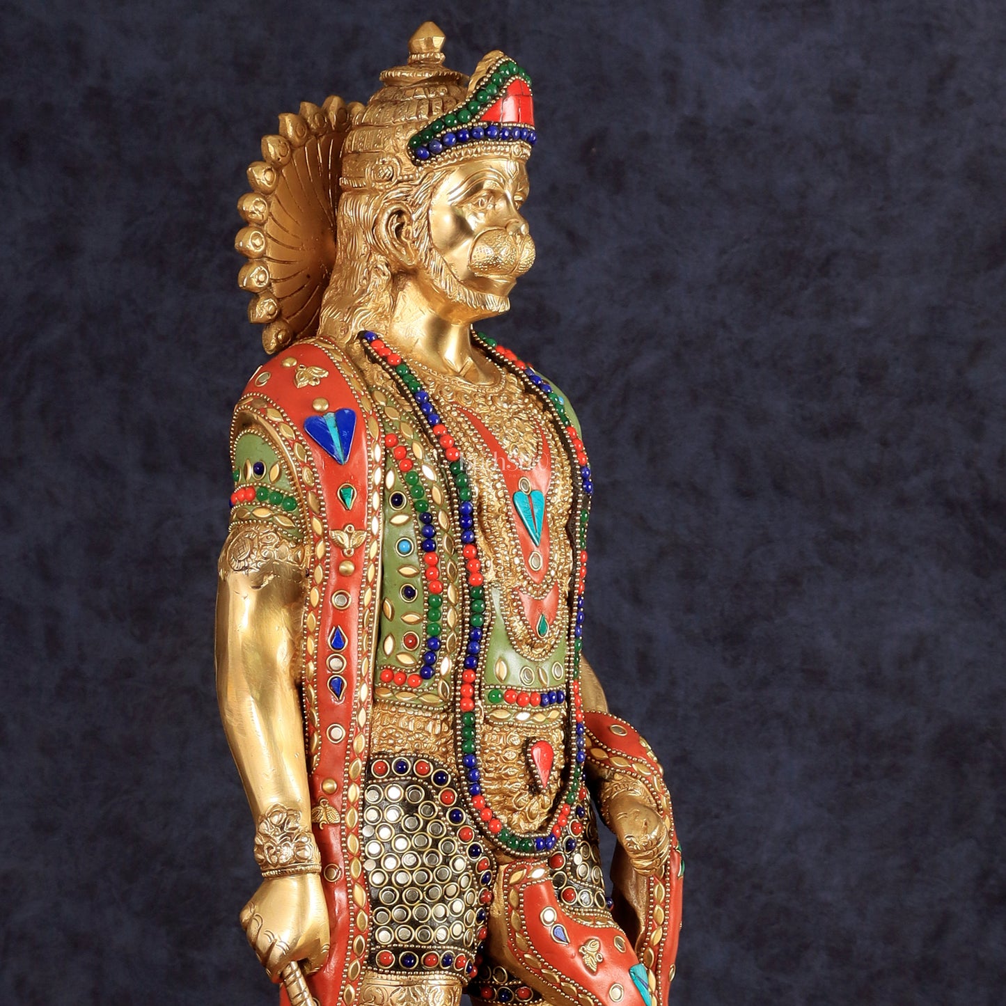 Brass Hanuman ji Idol large Standing position 24" Height