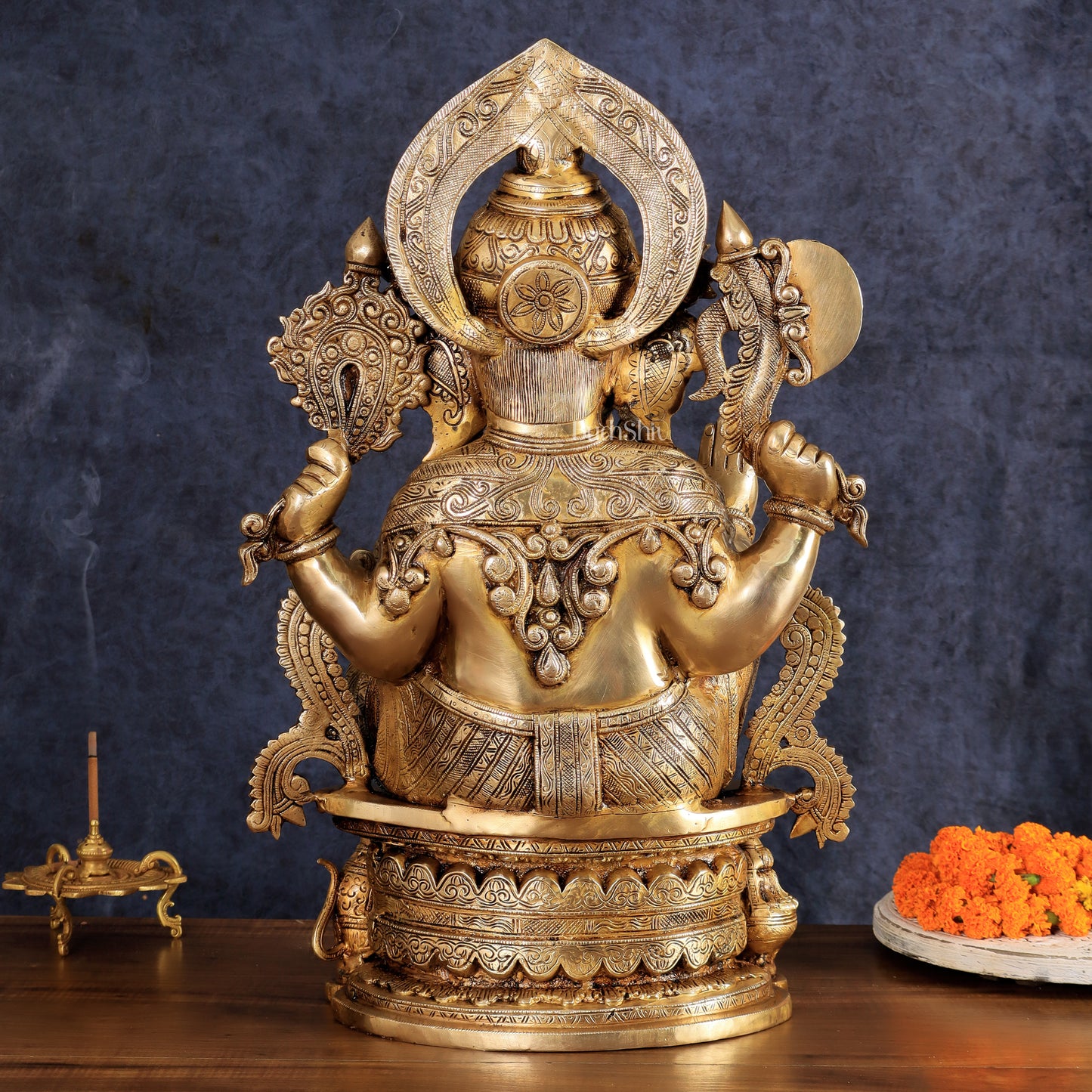 Brass Lord Ganesha large Sculpture - 23"