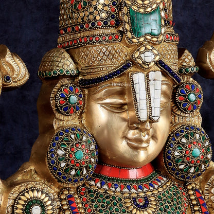 Brass Lord Venkateshwara Tirupati Balaji Face Wall Hanging